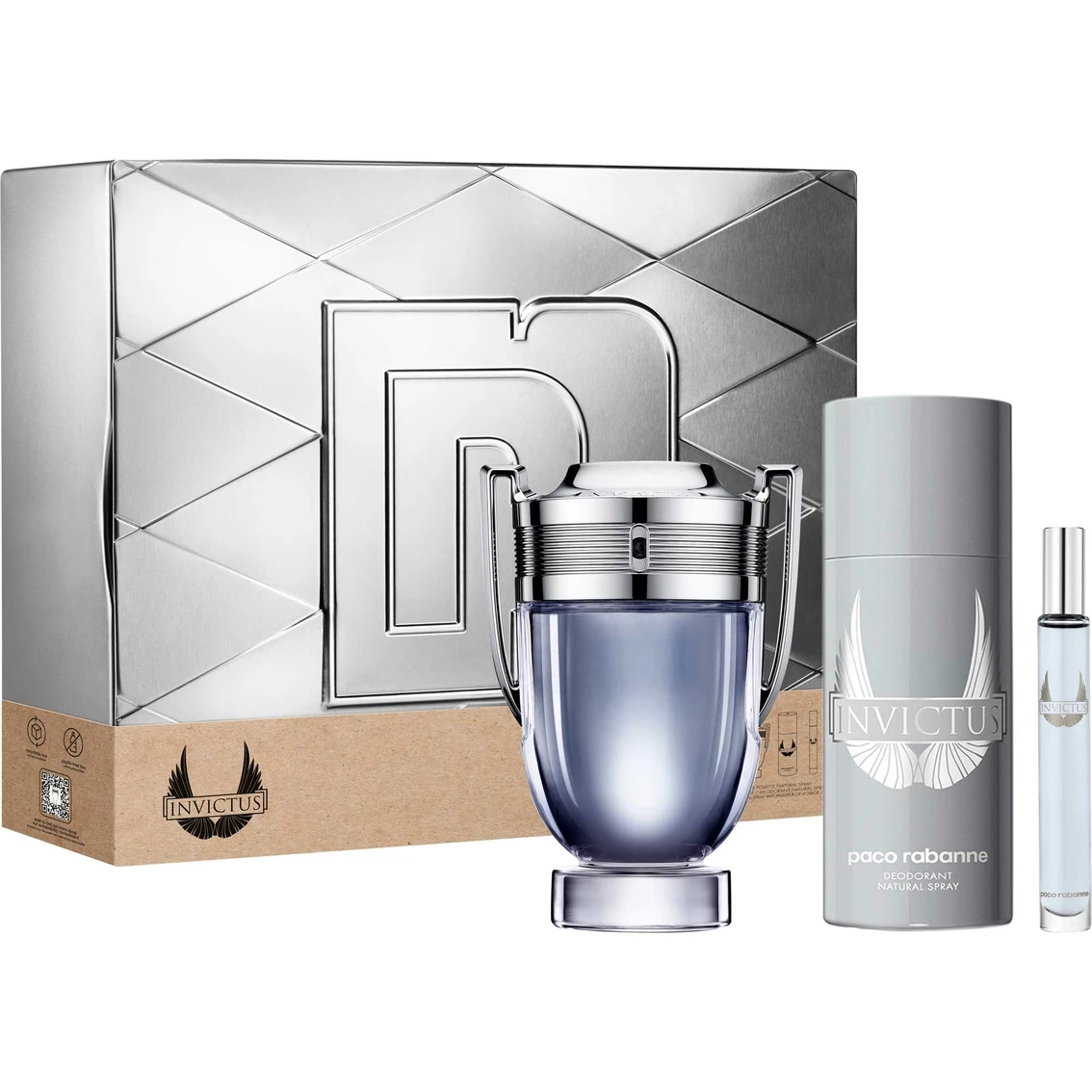 Cheapest โ Paco Rabanne Invictus Eau De Toilette 3 Pc. Father's Day Gift Set ๐