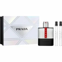 Cheapest 🎁 Prada Luna Rossa Carbon Eau De Toilette 3 Pc. Gift Set ⭐