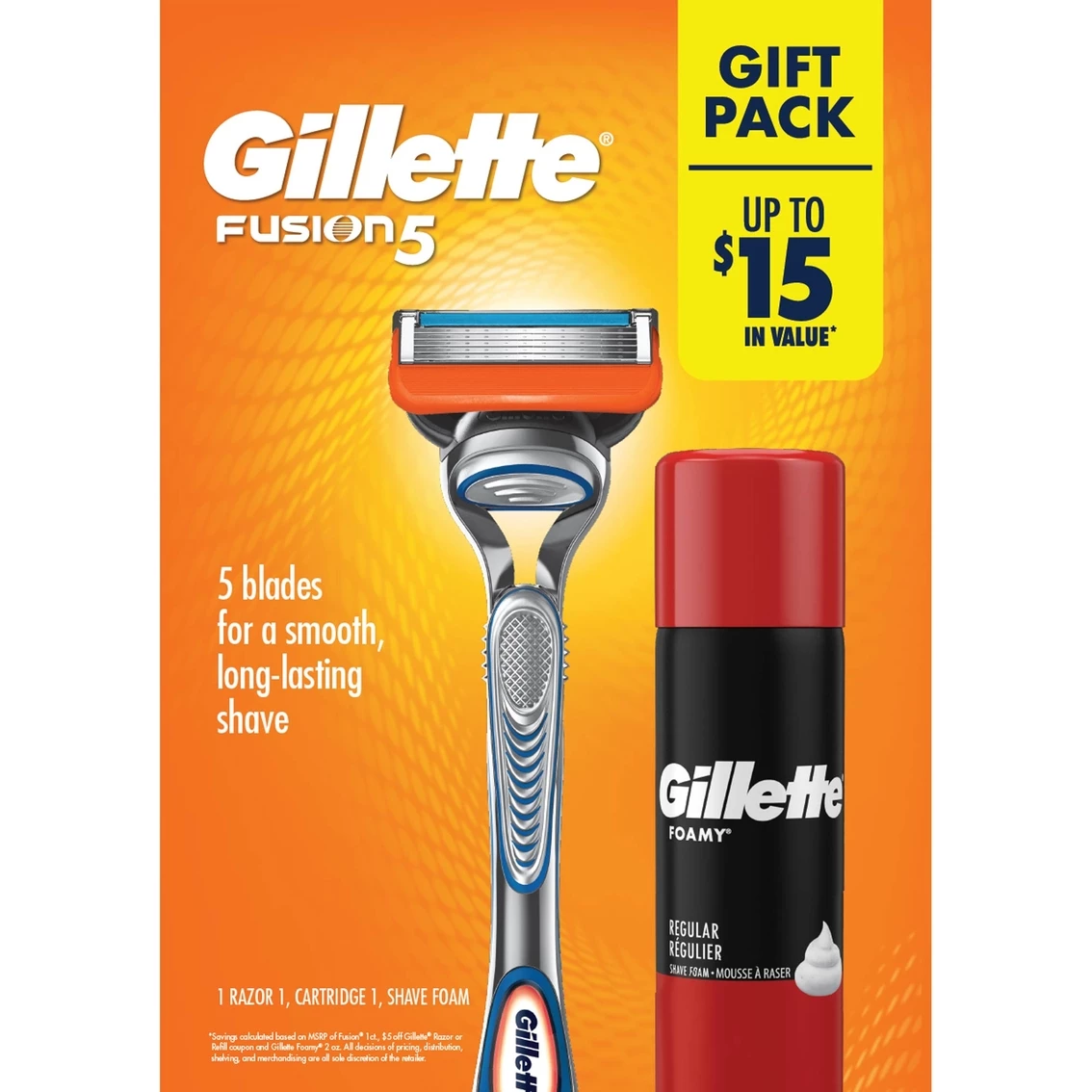 Promo π Gillette Fusion5 Men’s Razor + 2 Oz. Foamy Shaving Cream Gift Set β¨