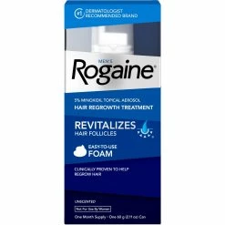 Best reviews of ❤️ Men's Rogaine 5% Minoxidil Foam For Hair Regrowth, 1-Month Supply 💯
