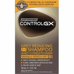 Hot Sale 🔥 Just For Men Control GX Grey 2 In 1 Reducing Shampoo And Conditioner 4 Oz. ⌛