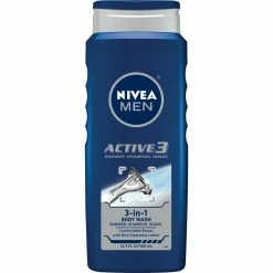 New ❤️ Nivea Men Active 3 Body Wash 16.9 Oz. 💯