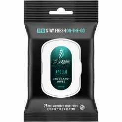 New 🔔 Axe On The Go Apollo Deodorant Wipes 25 Ct. 🎉