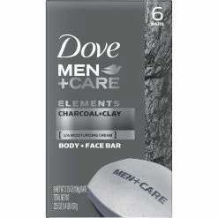 Outlet 🔔 Dove Men + Care Elements Charcoal + Clay Body And Face Bar 6 Pk. 👍