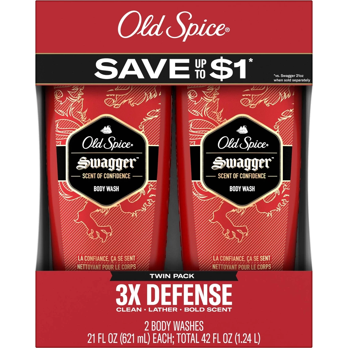 Best deal 🎁 Old Spice Red Zone Swagger Body Wash Twin Pack 💯