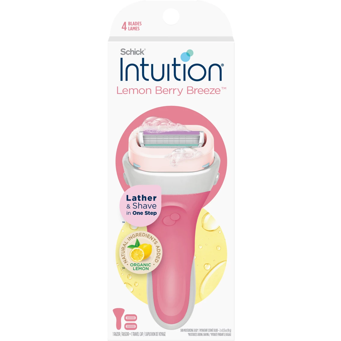 Hot Sale โค๏ธ Schick Intuition Lemon Berry Breeze Razor 3 Pc. Set โญ