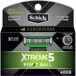 Promo 🌟 Schick Xtreme5 PivotBall Razor Refill Cartridges 4 Pk. 🔥