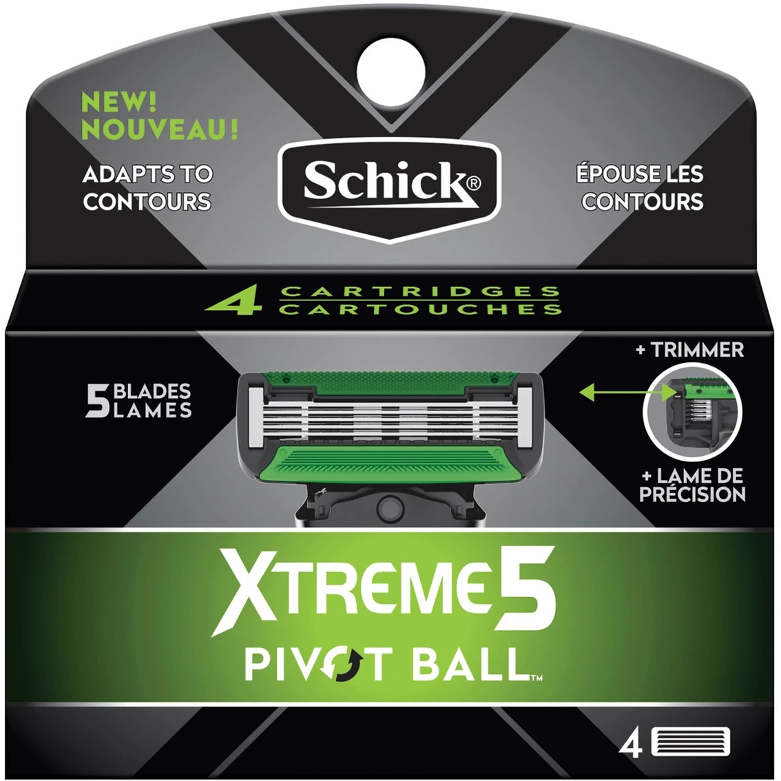 Promo ๐ Schick Xtreme5 PivotBall Razor Refill Cartridges 4 Pk. ๐ฅ