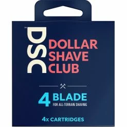 Budget 😍 Dollar Shave Club 4 Blade Razor Refill Cartridges 4 Ct. ⭐