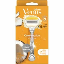 Wholesale 🤩 Gillette Venus Comfortglide Olay Coconut 👩 Women's Razor Handle + 2 Blade Refills 🧨