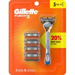 Discount 😀 Gillette Fusion5 Men's Razor Handle + 5 Blade Refills ⌛